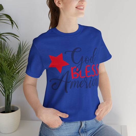 God Bless America Jersey Short Sleeve Tee