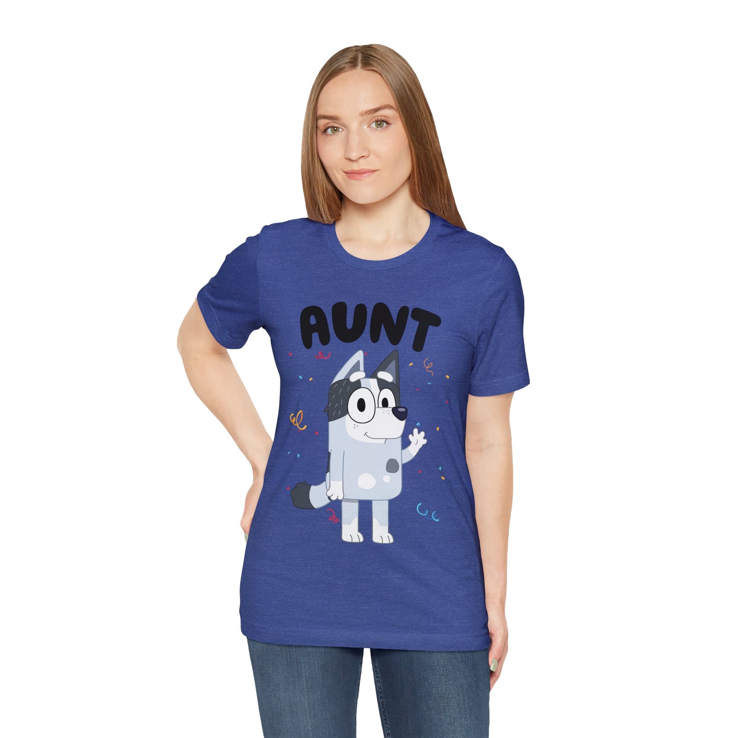 Aunt Bluey Birthday short sleeve Tshirt