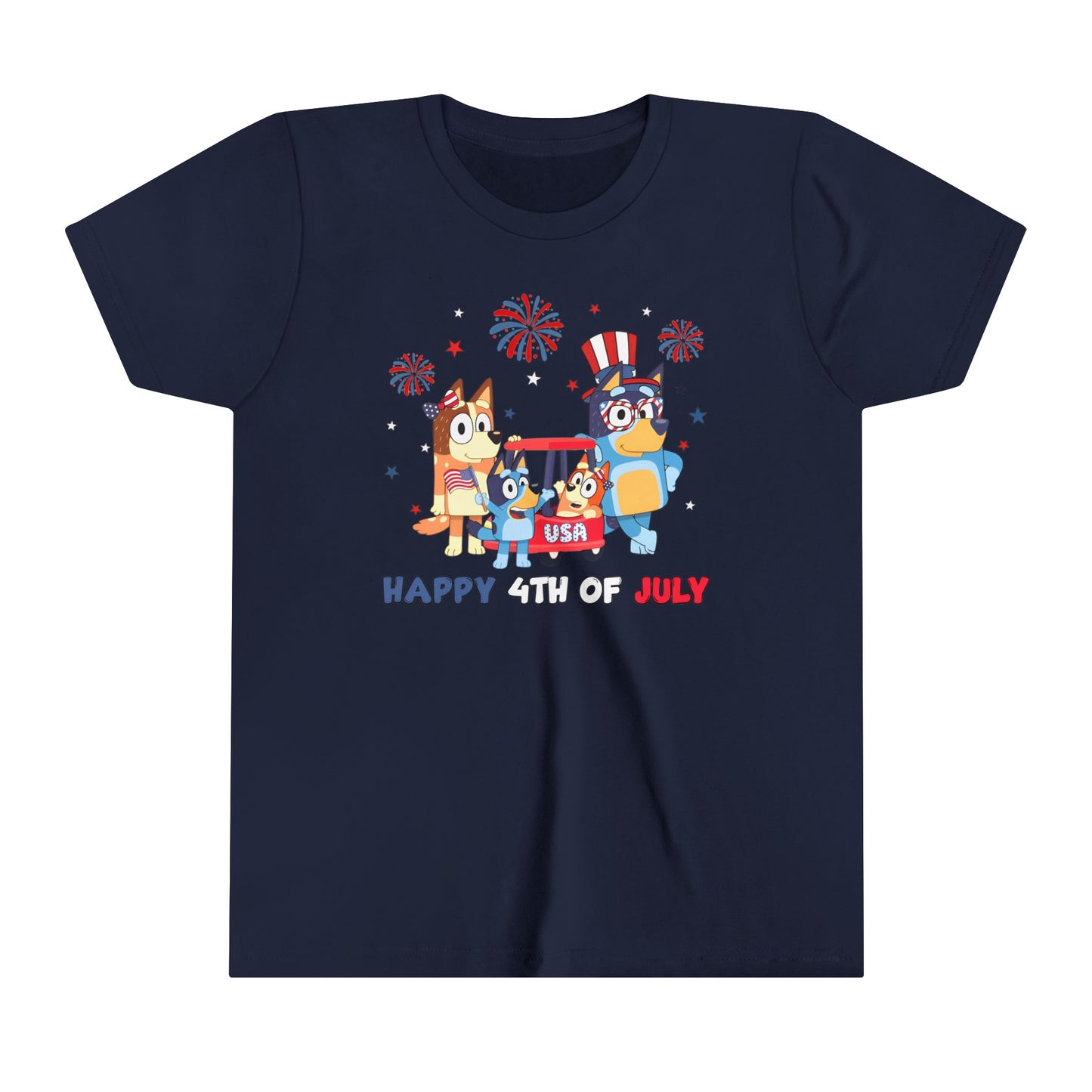 Happy 4th of July Youth Short Sleeve Tee