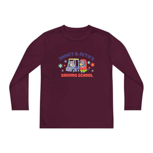 Janet & Rita's driving school Youth Long Sleeve Competitor Tee