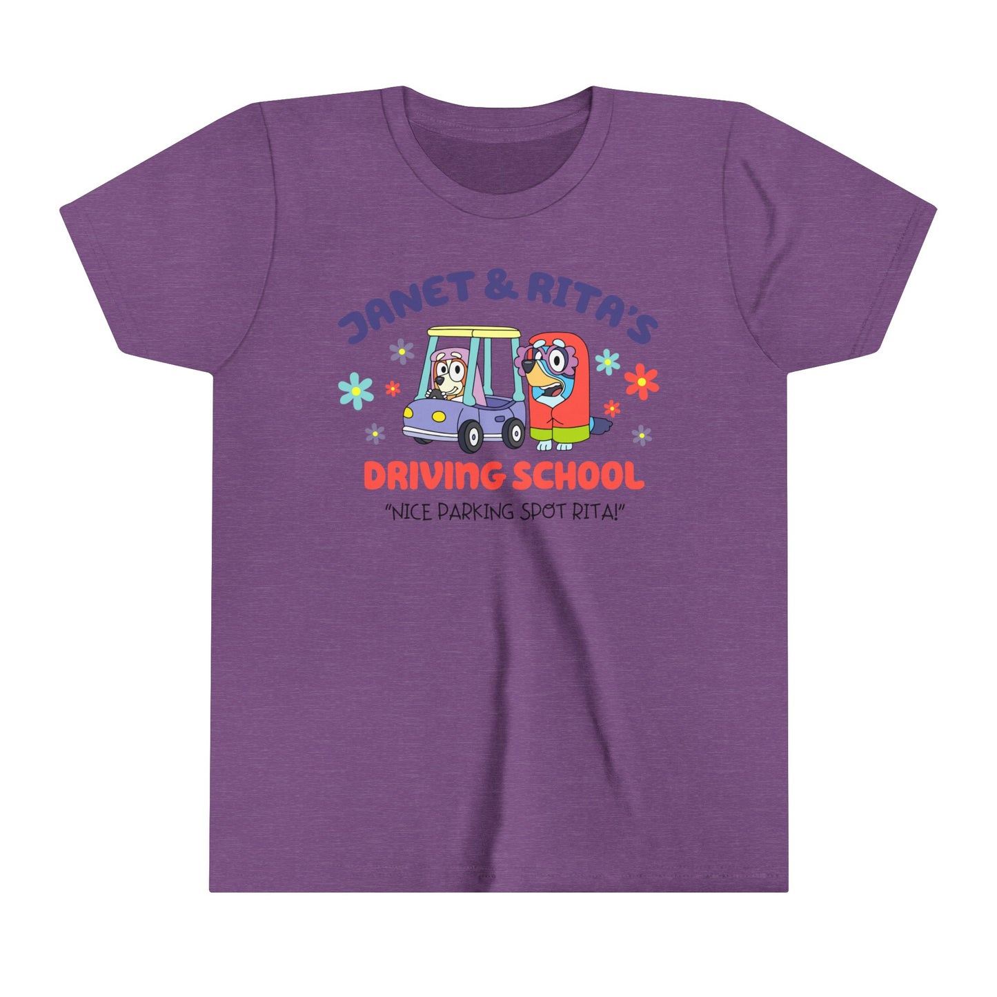 Janet and Rita's Driving School Youth Short Sleeve Tshirt