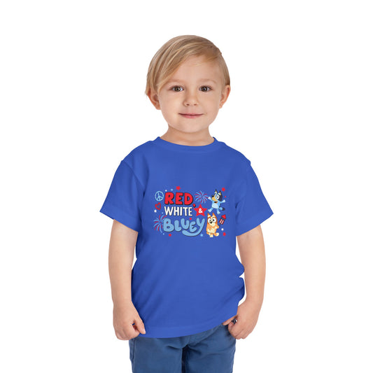 Red, White & Bluey Toddler Short Sleeve Tee