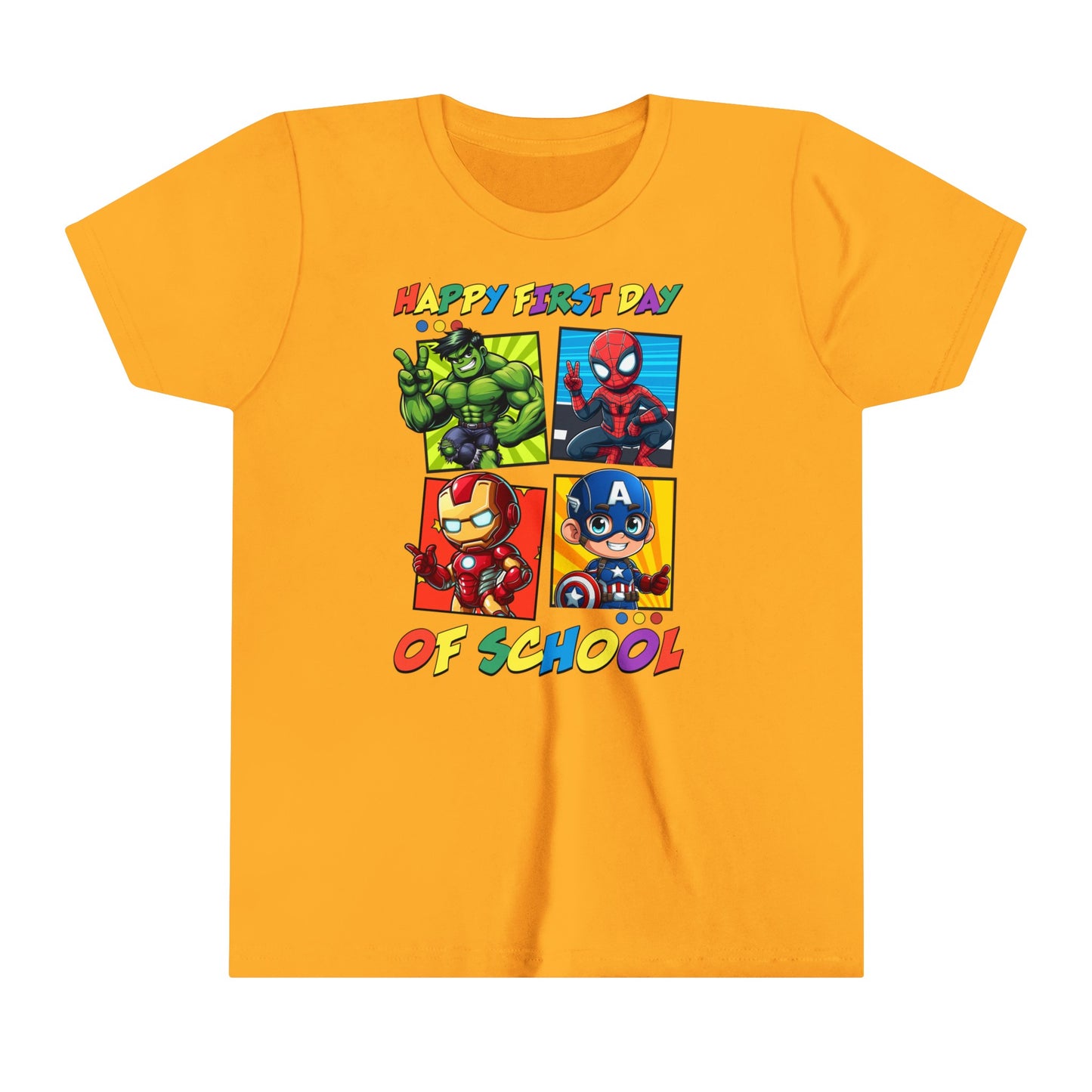 Happy First Day of School Youth Short Sleeve Tee