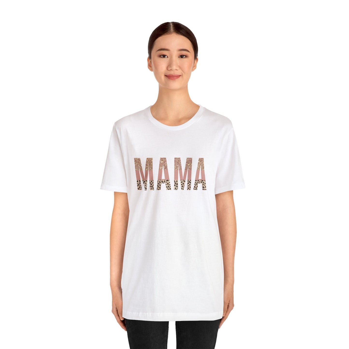 MAMA Leopard print short sleeve tshirt