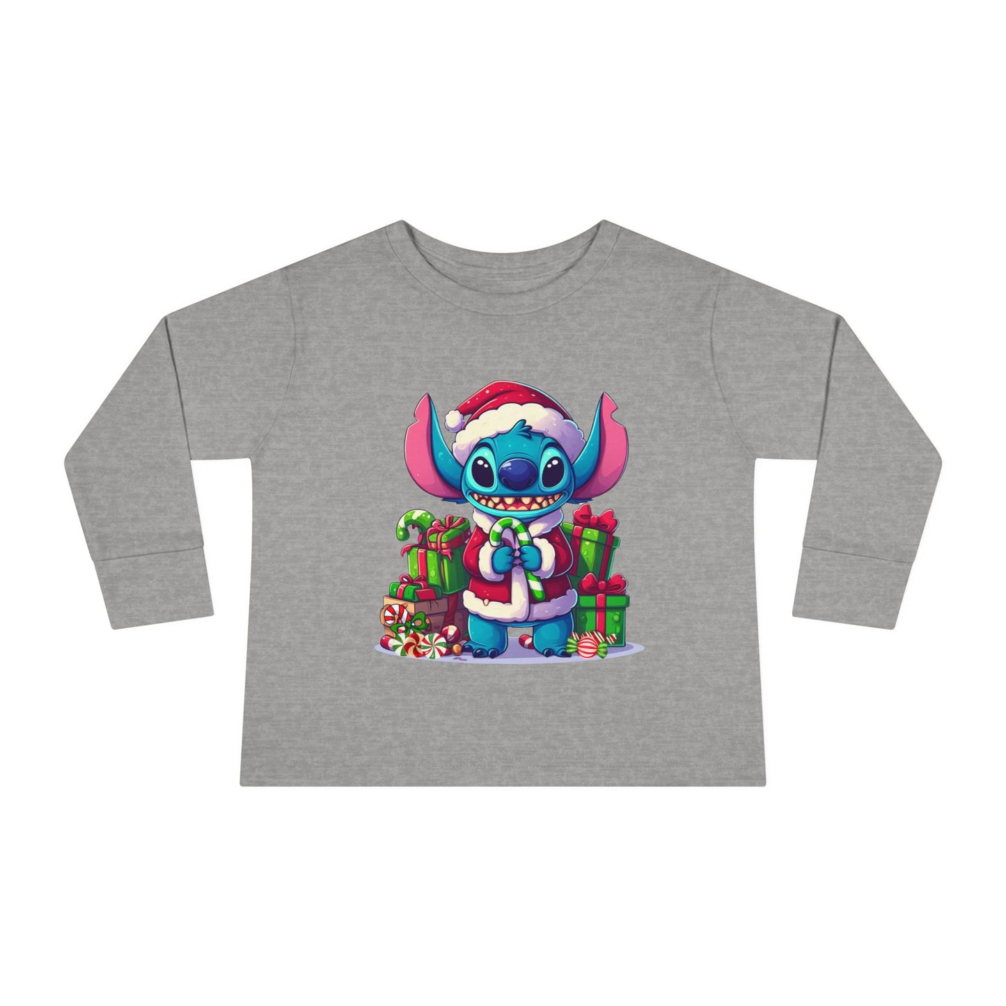 Christmas-Stitch Toddler Long Sleeve Tee