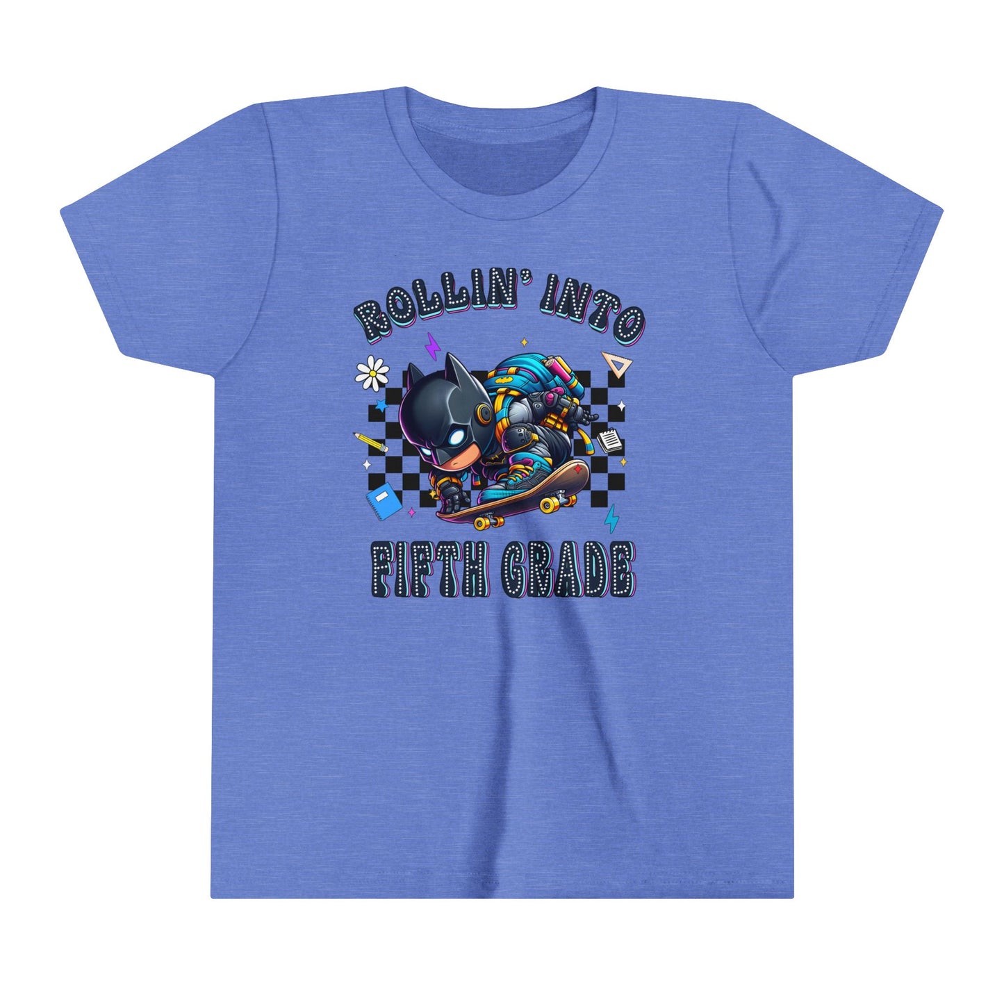 BATMAN - Rollin' Into 5th Grade Youth Short Sleeve Tee