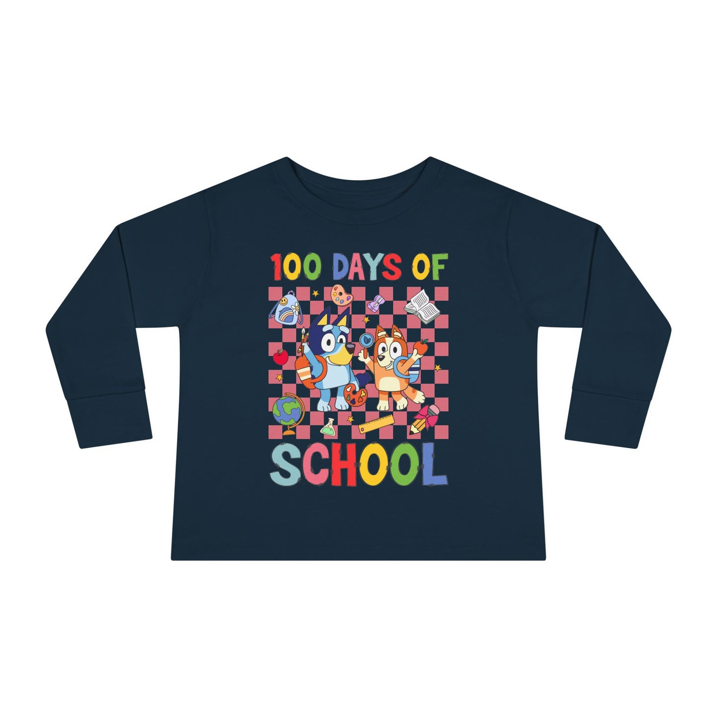 100 days of school Toddler Long Sleeve Tee