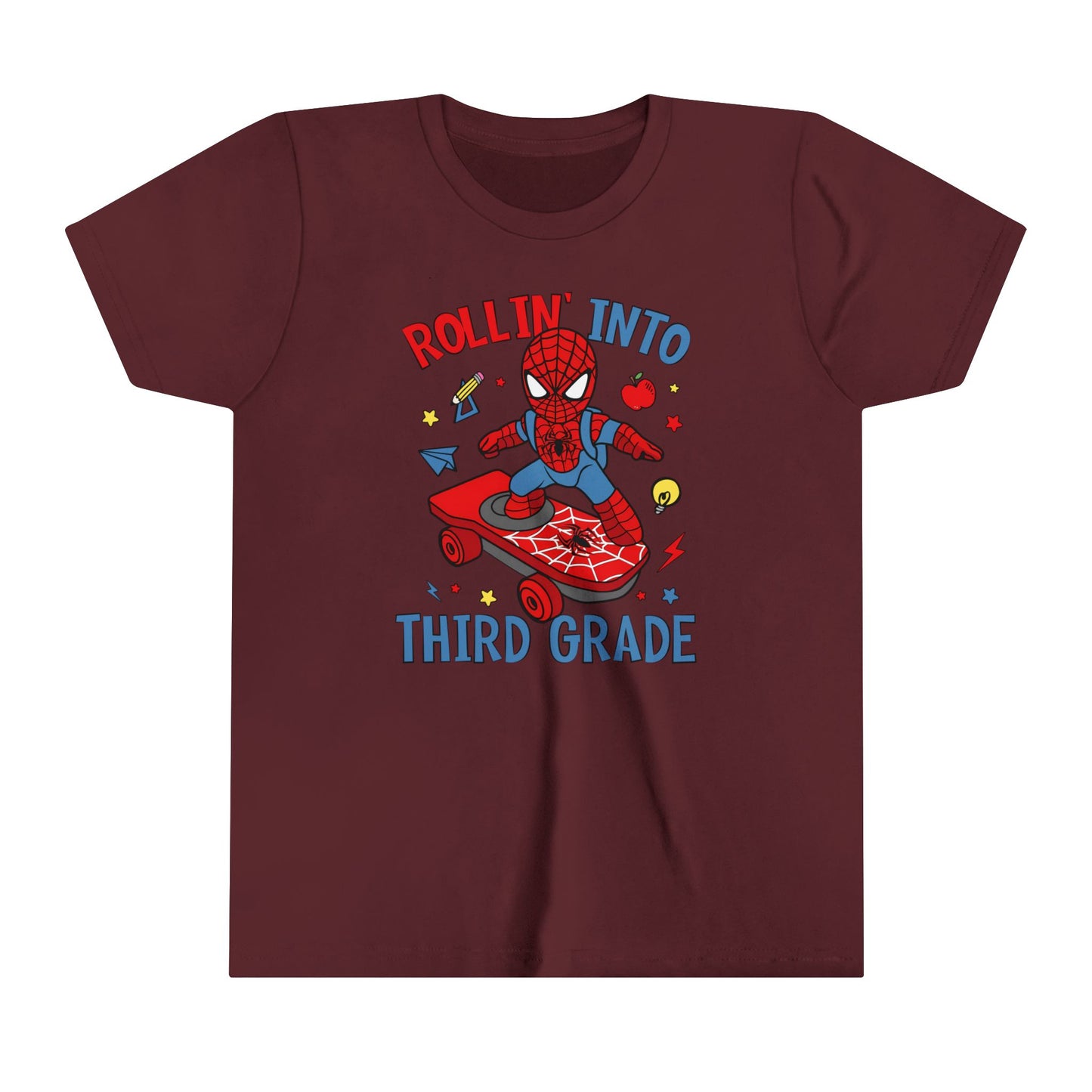 Rollin' Into 3rd Grade Youth Short Sleeve Tee