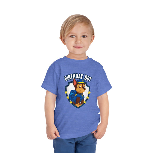 Paw Patrol Chase Birthday Boy Toddler Short Sleeve Tee