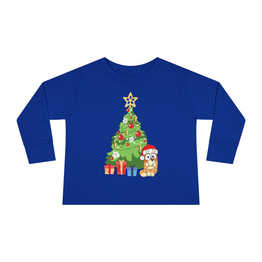 Christmas Tree Bingo Toddler Long Sleeve Tee