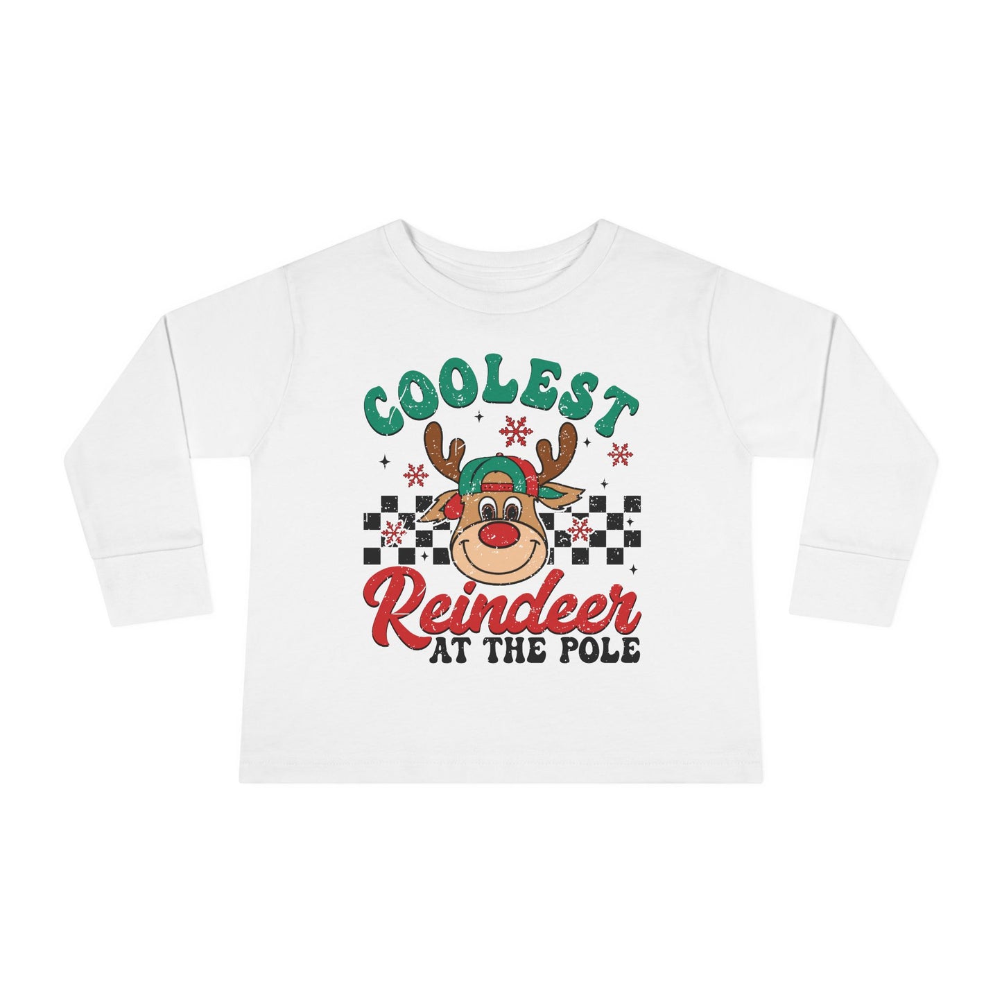 Coolest Reindeer at the Pole Toddler Long Sleeve Tee