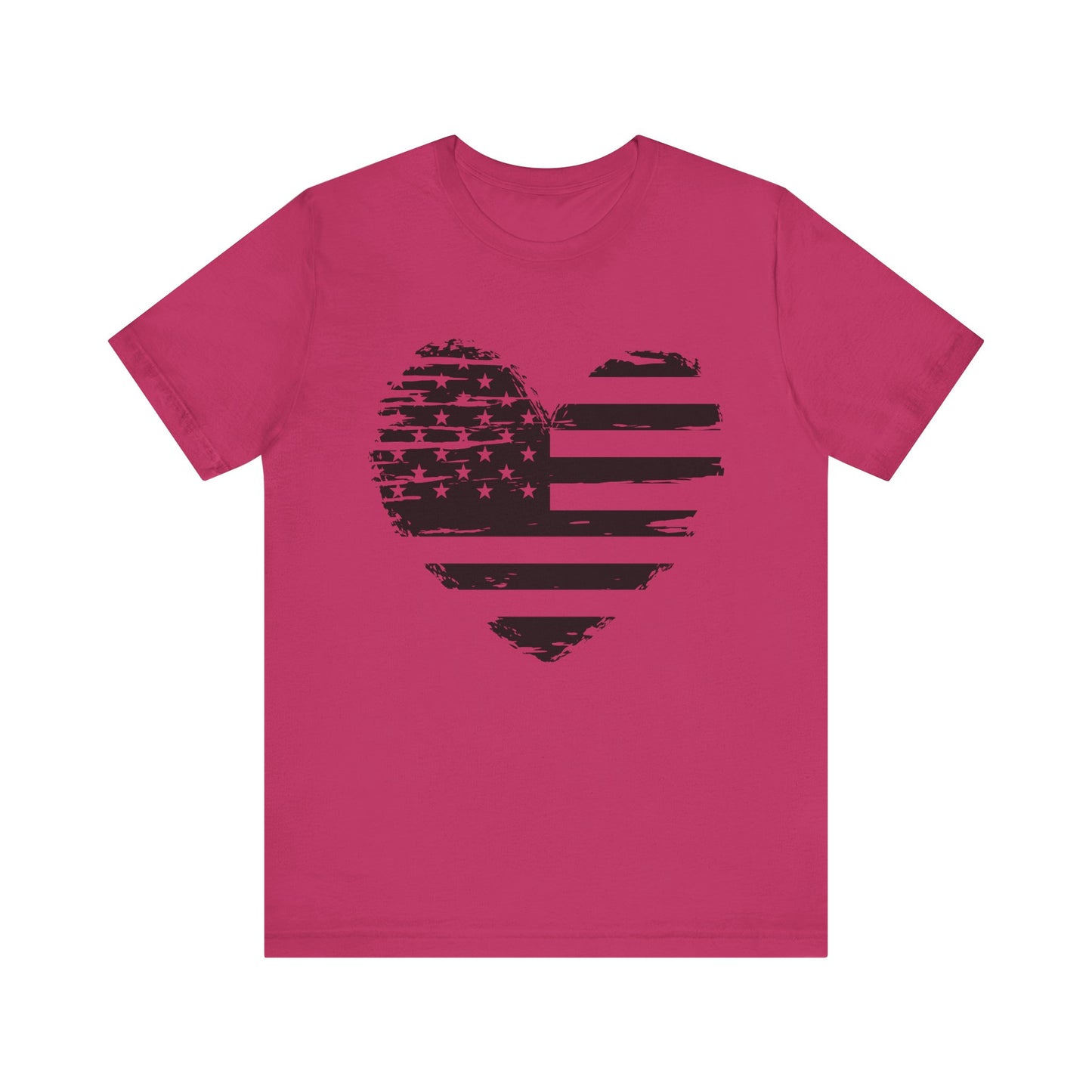 Heart flag Jersey Short Sleeve Tee