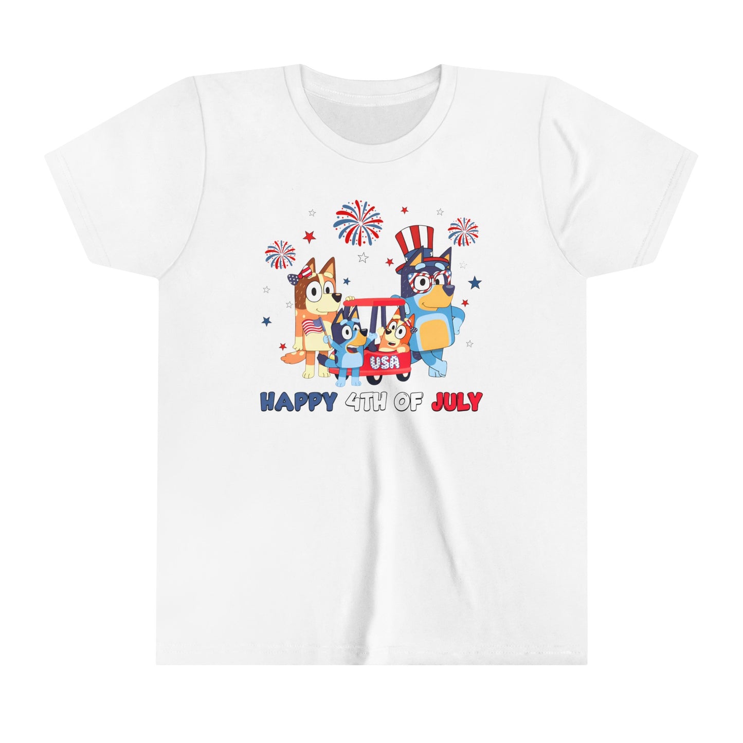 Happy 4th of July Youth Short Sleeve Tee
