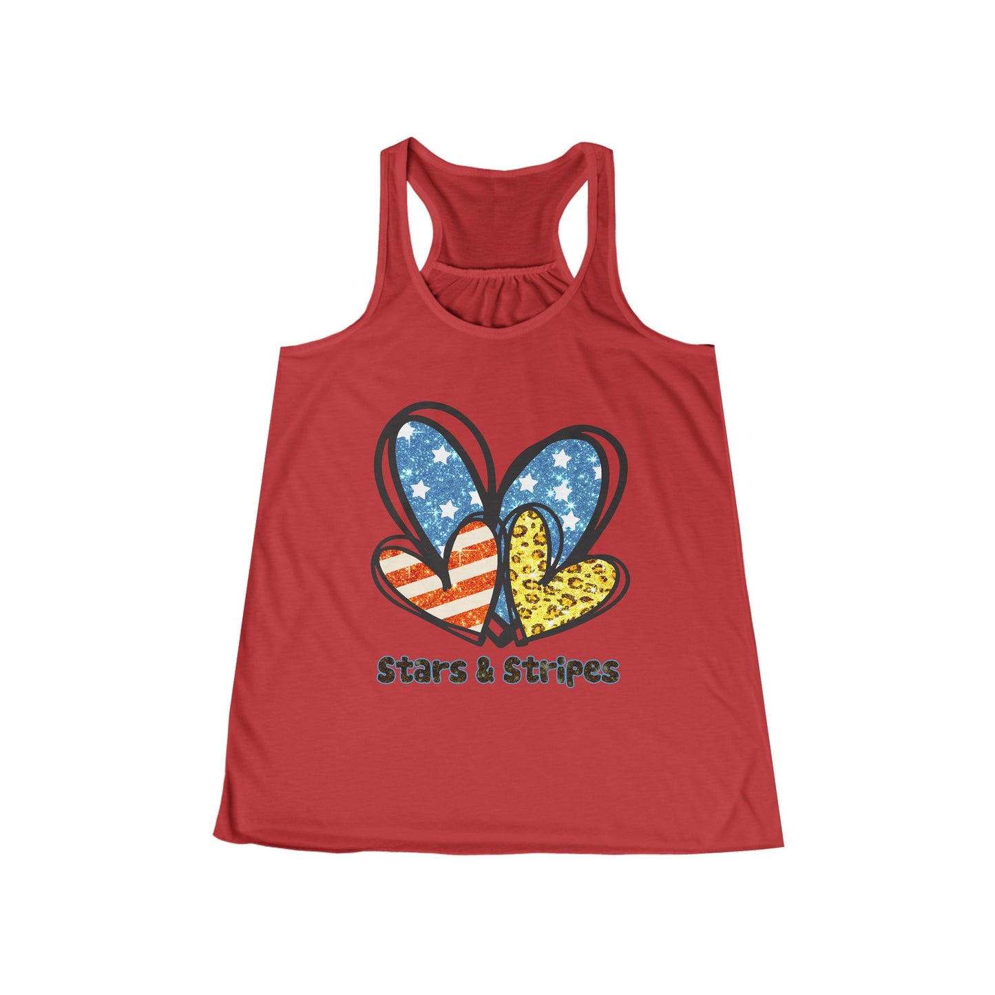 Stars & Stripes Women's Flowy Racerback Tank