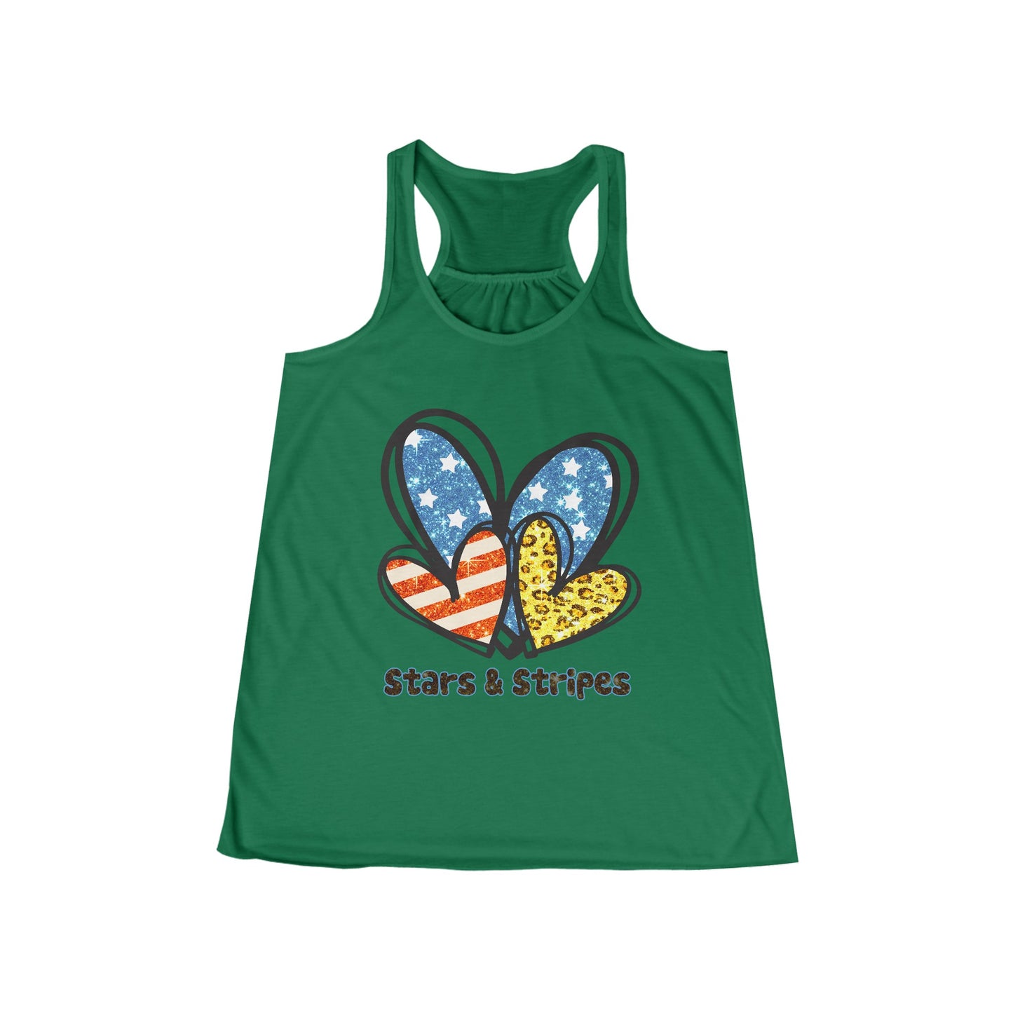 Stars & Stripes Women's Flowy Racerback Tank