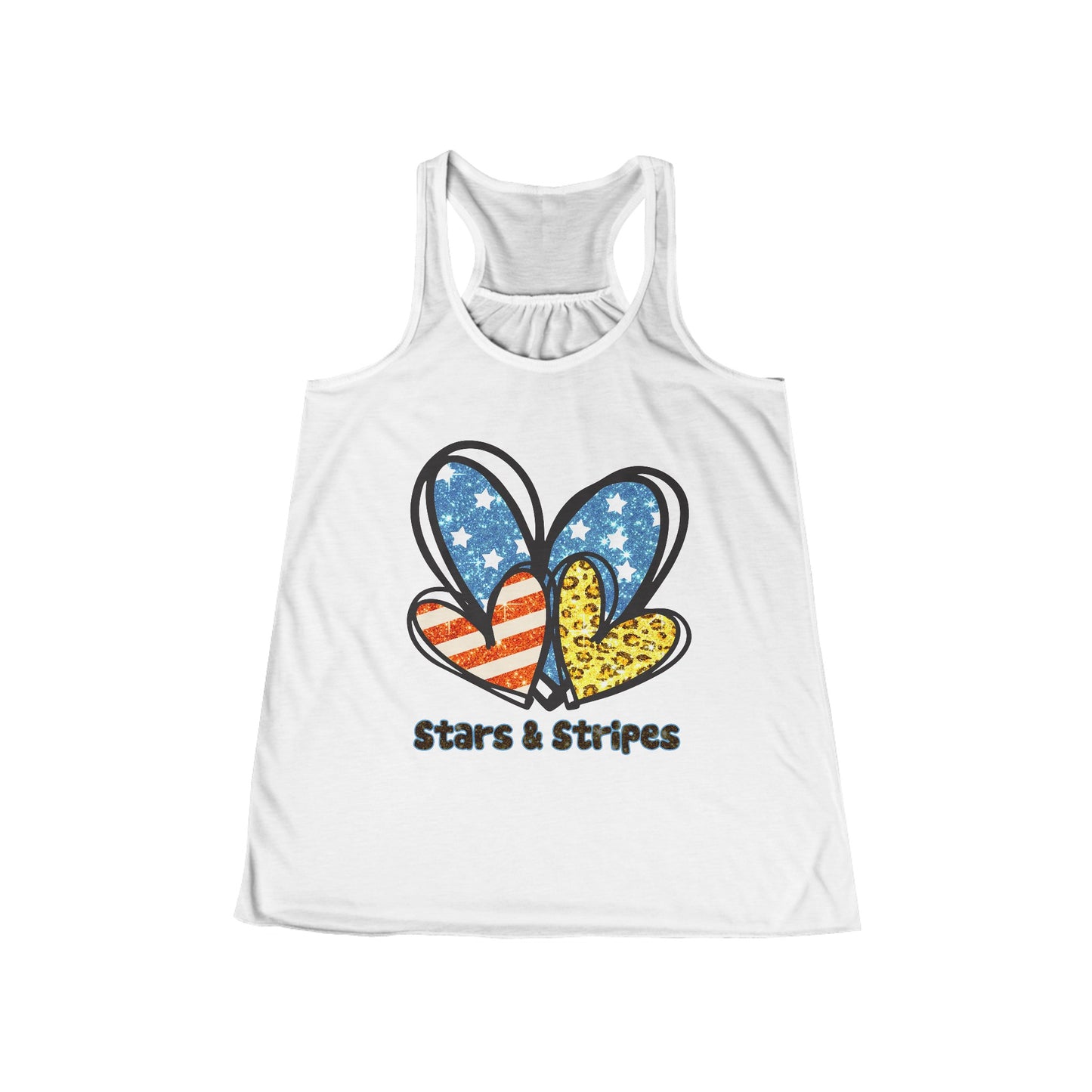 Stars & Stripes Women's Flowy Racerback Tank