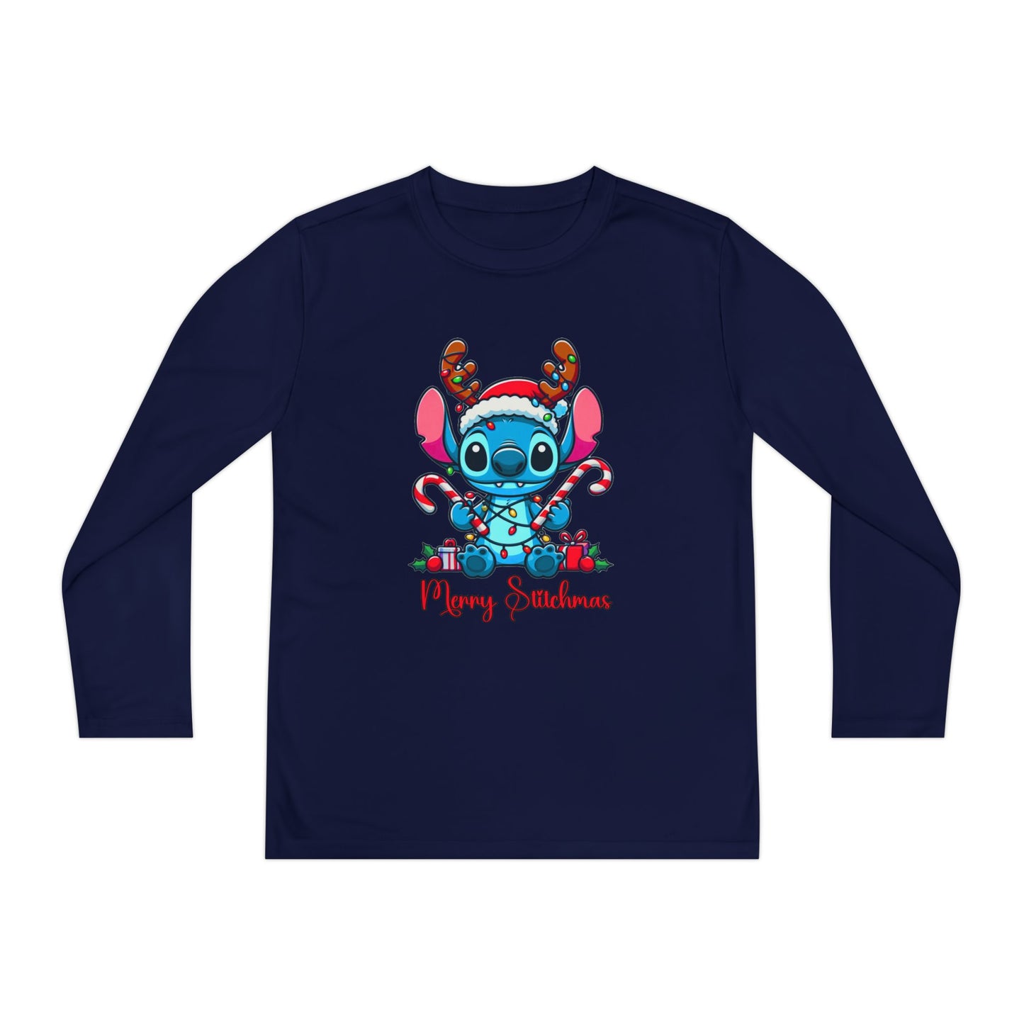 Merry Stitchmas Youth Long Sleeve Competitor Tee