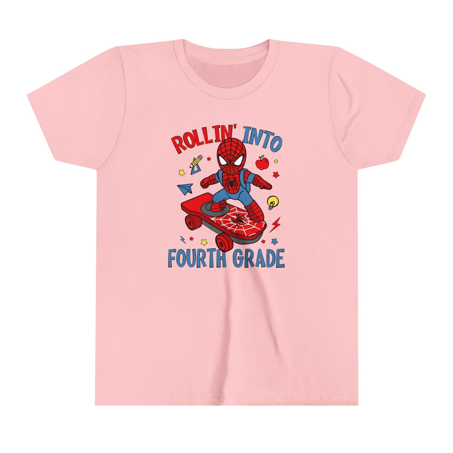 Rollin' Into 4th Grade Youth Short Sleeve Tee