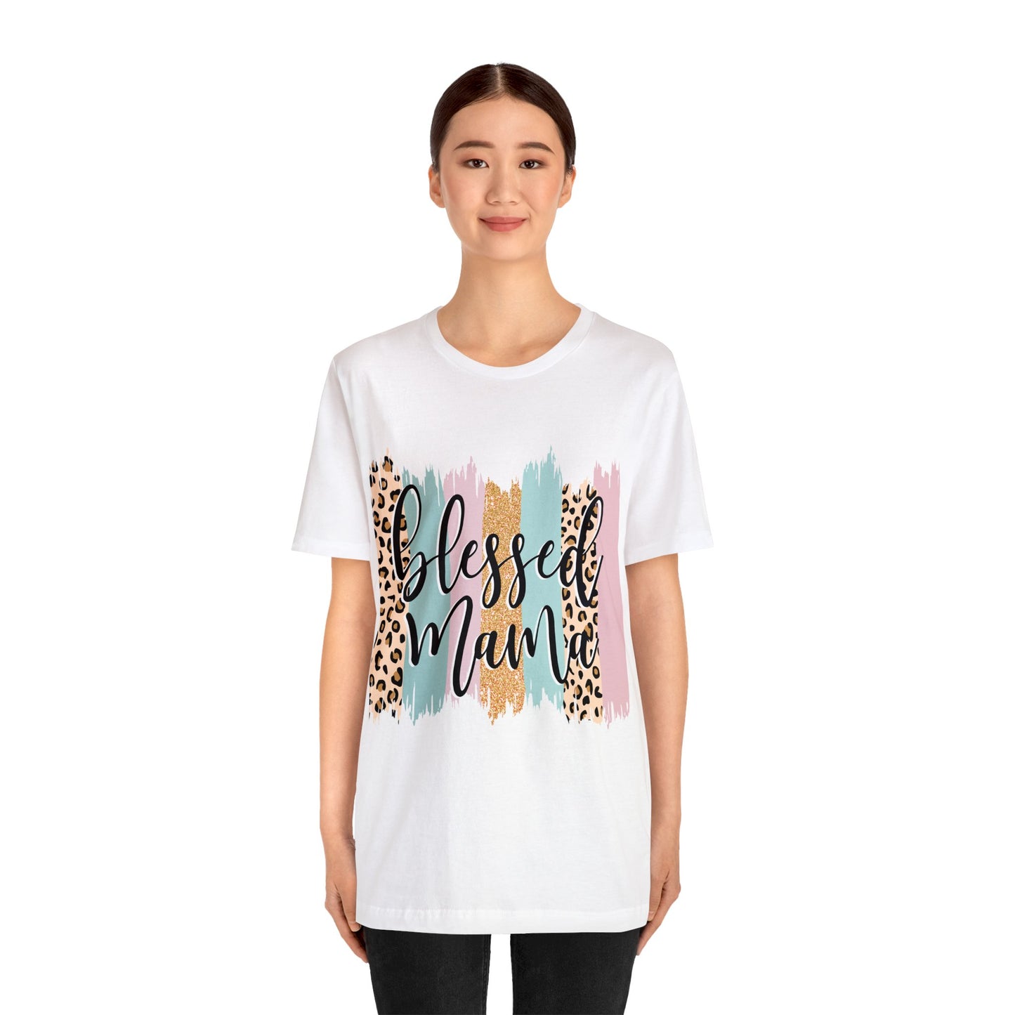 Blessed Mama Leopard short sleeve tshirt
