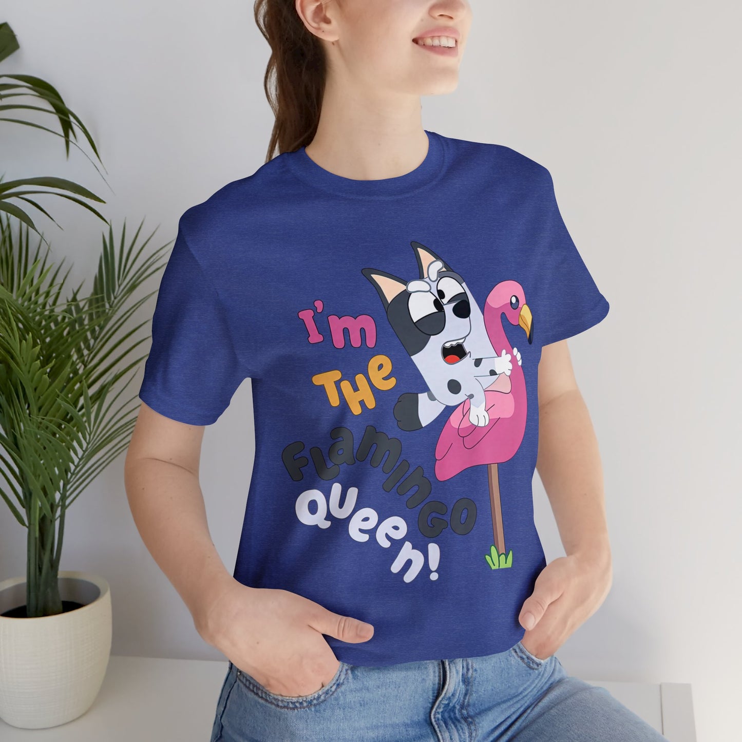 I'm the flamingo queen Short Sleeve Tshirt