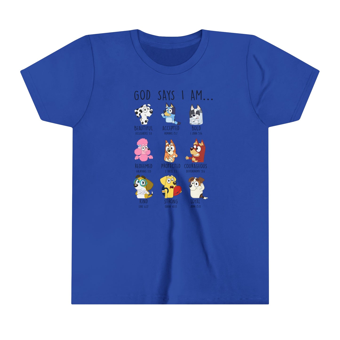 Bluey - God Says I'm Youth Short Sleeve Tshirt