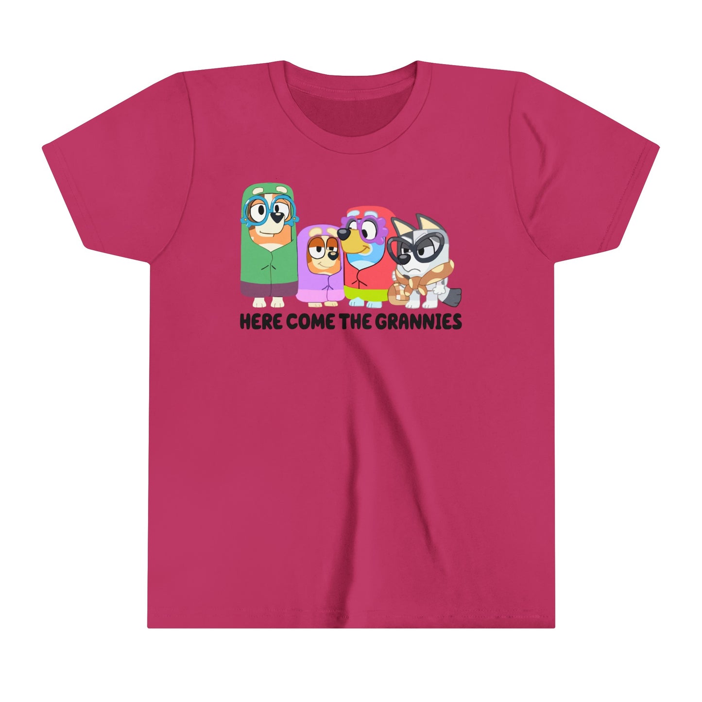 Here Comes the Grannies Youth Short Sleeve Tshirt