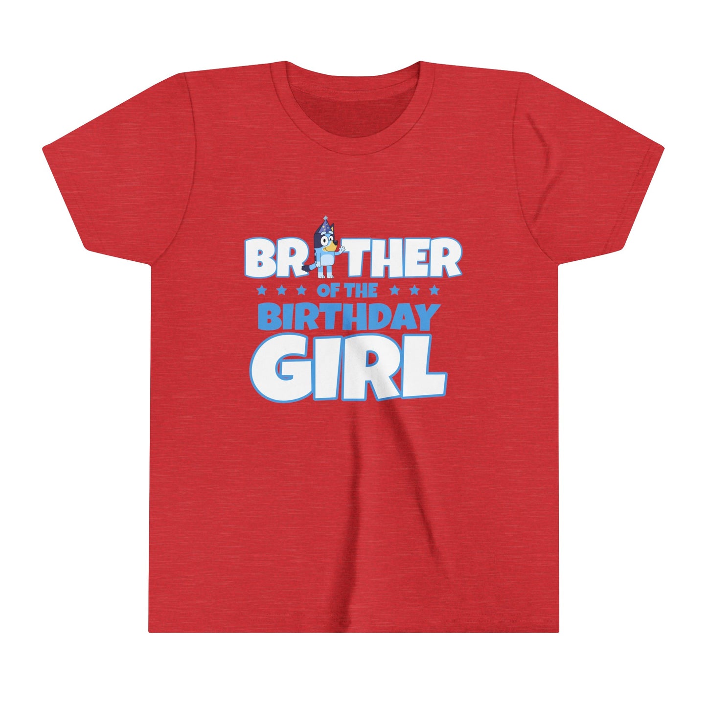 Bluey Brother of the birthday girl Short sleeve youth Tshirt