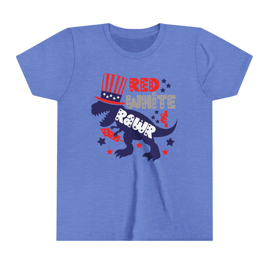 Red White & Rawr Youth Short Sleeve Tee
