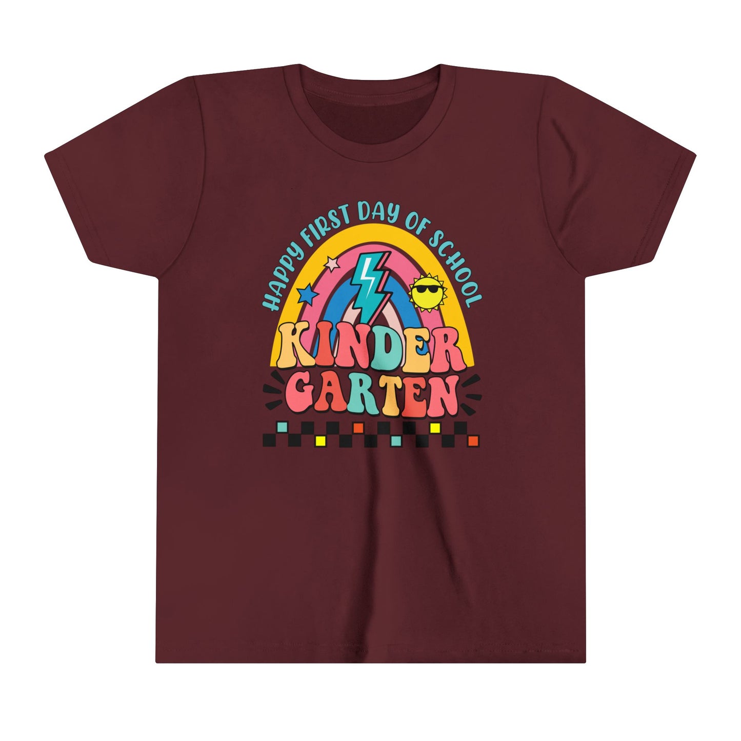 Happy First Day of School - Kindergarten Youth Short Sleeve Tee