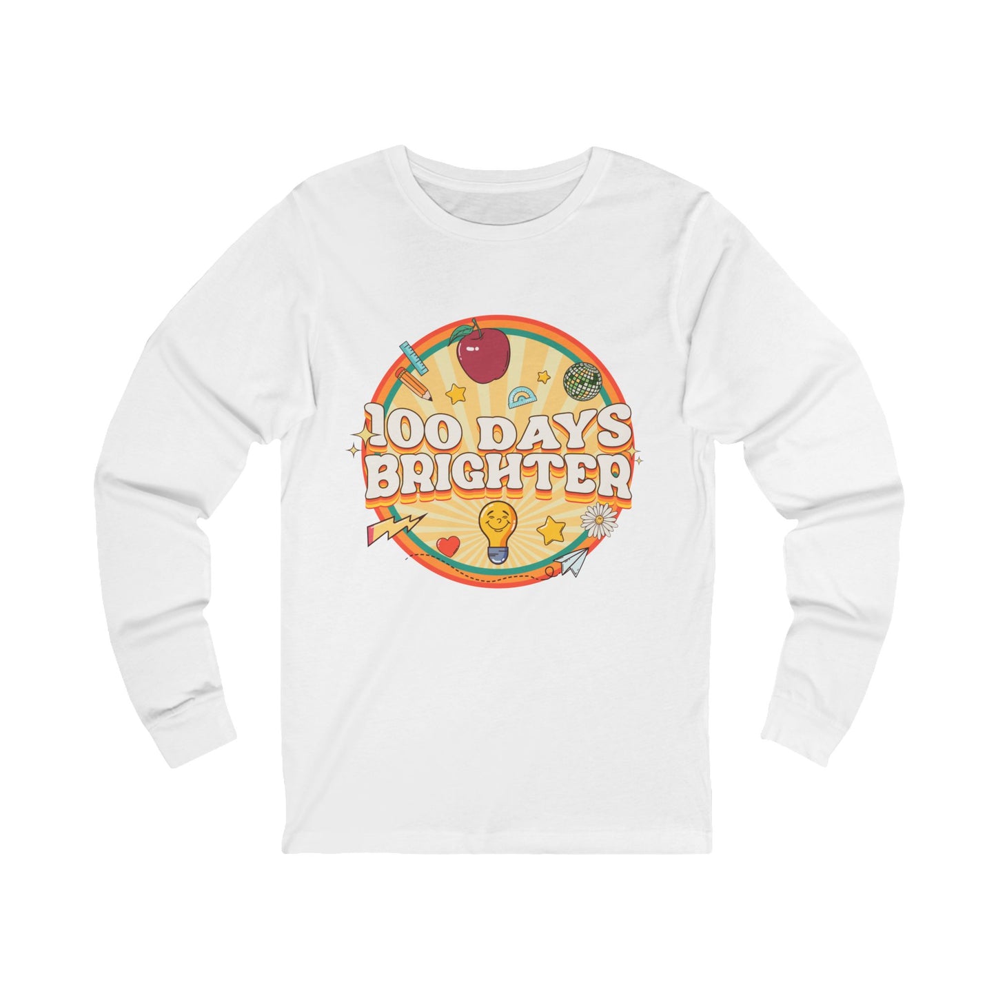 100 Days Brighter Jersey Long Sleeve Tee