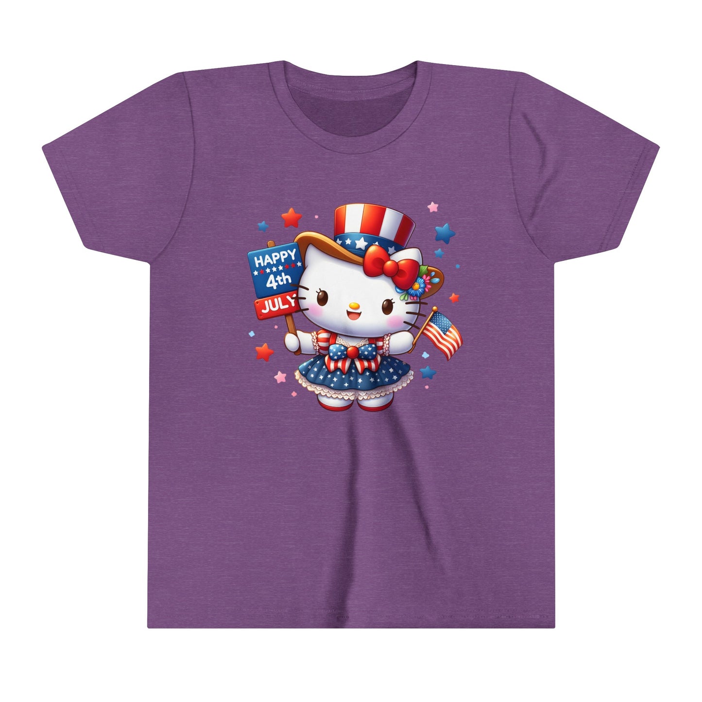 Happy 4th of July Hello Kitty Youth Short Sleeve Tee