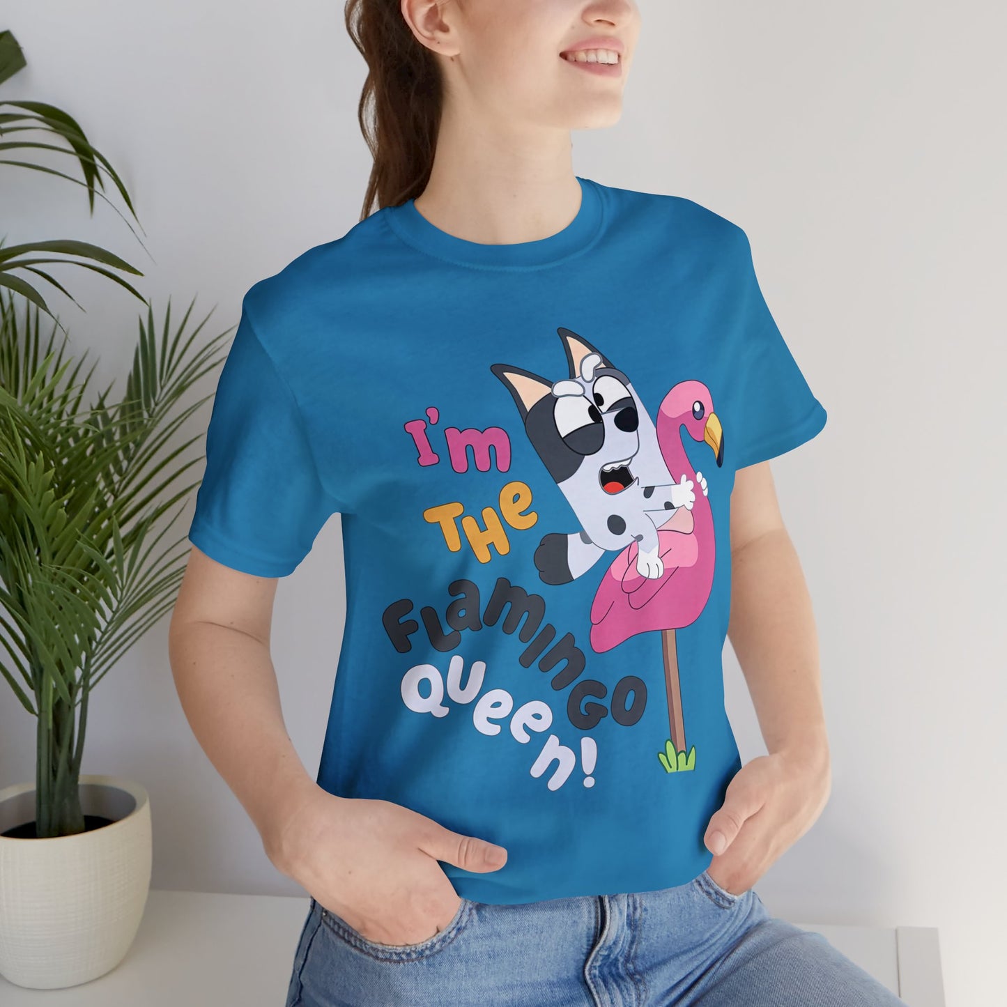 I'm the flamingo queen Short Sleeve Tshirt