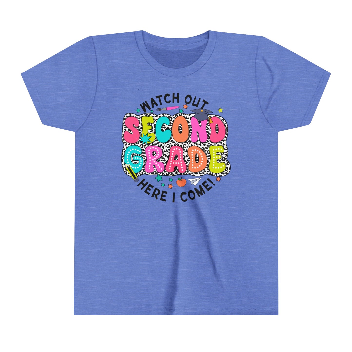 Watch Out Second Grade Here I Come Youth Short Sleeve Tee