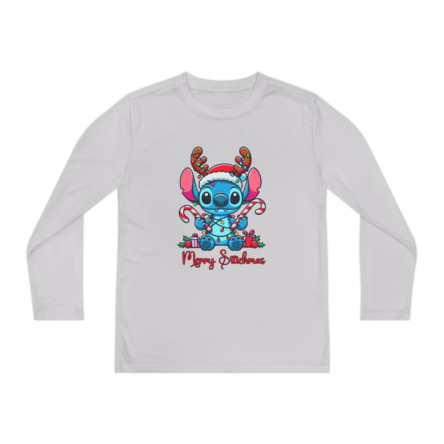 Merry Stitchmas Youth Long Sleeve Competitor Tee
