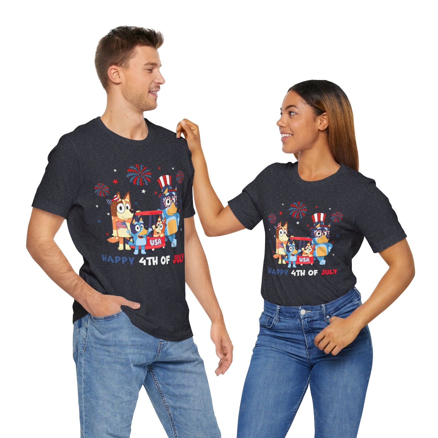 Happy 4th of July Jersey Short Sleeve Tee