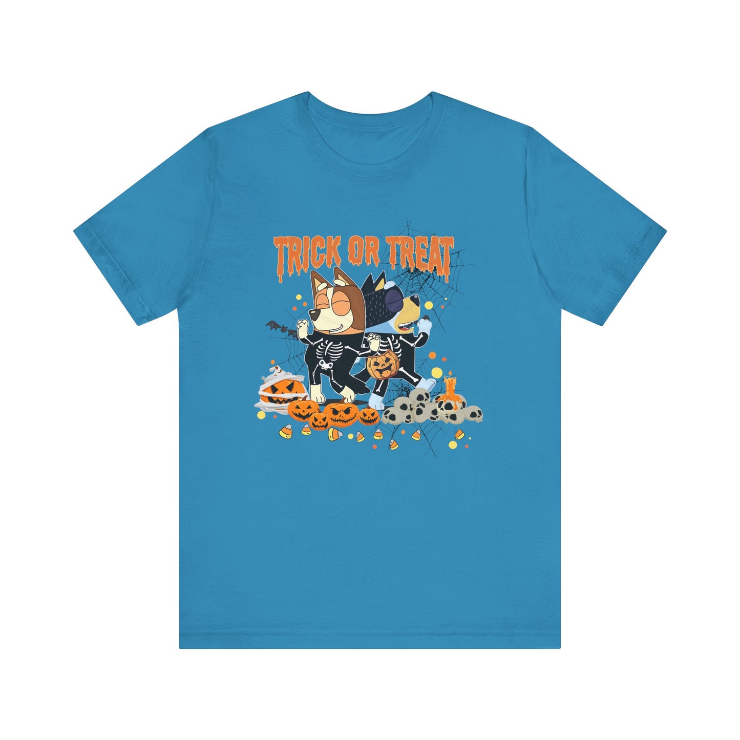 Trick or Treat with Chili and Bandit Jersey Short Sleeve Tee