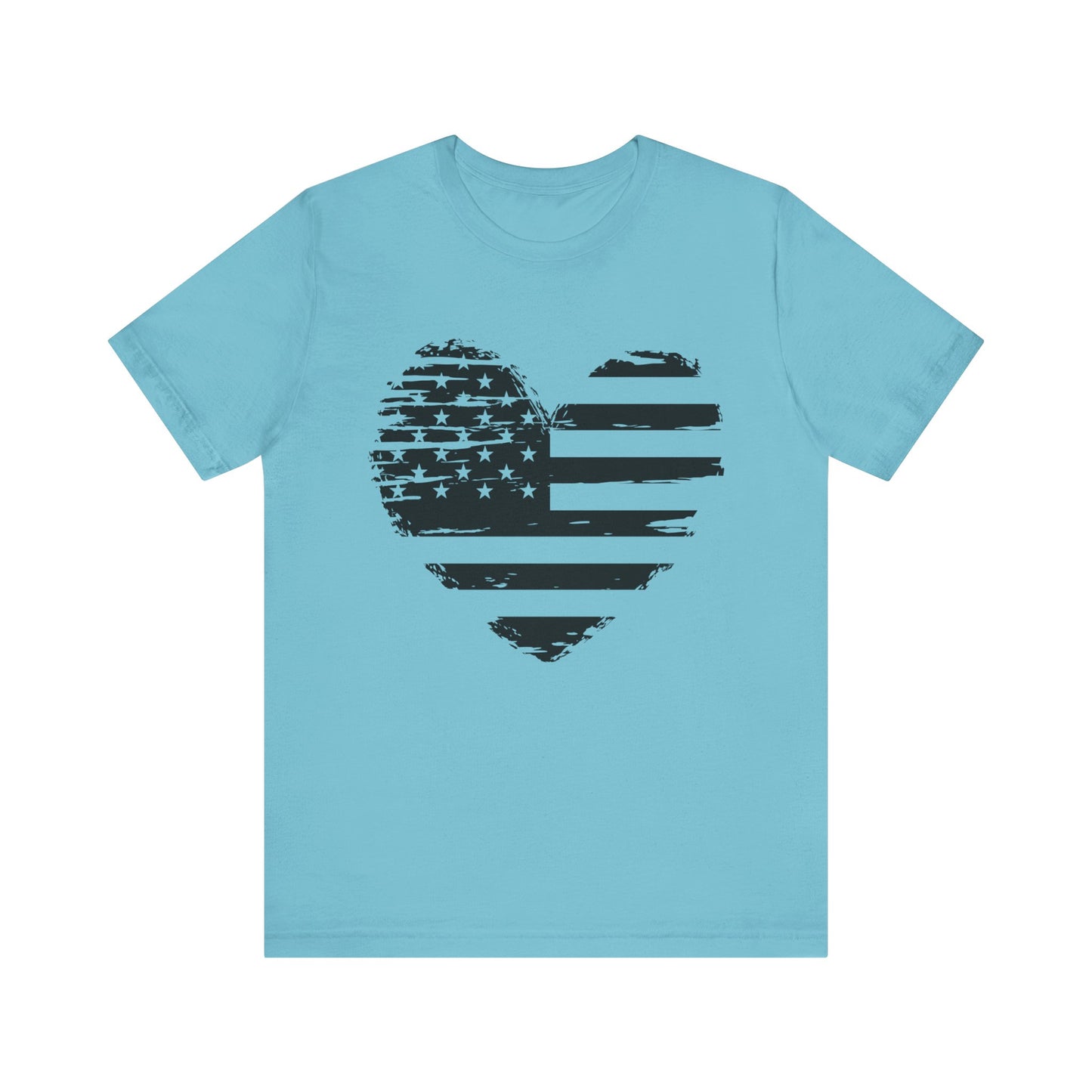 Heart flag Jersey Short Sleeve Tee