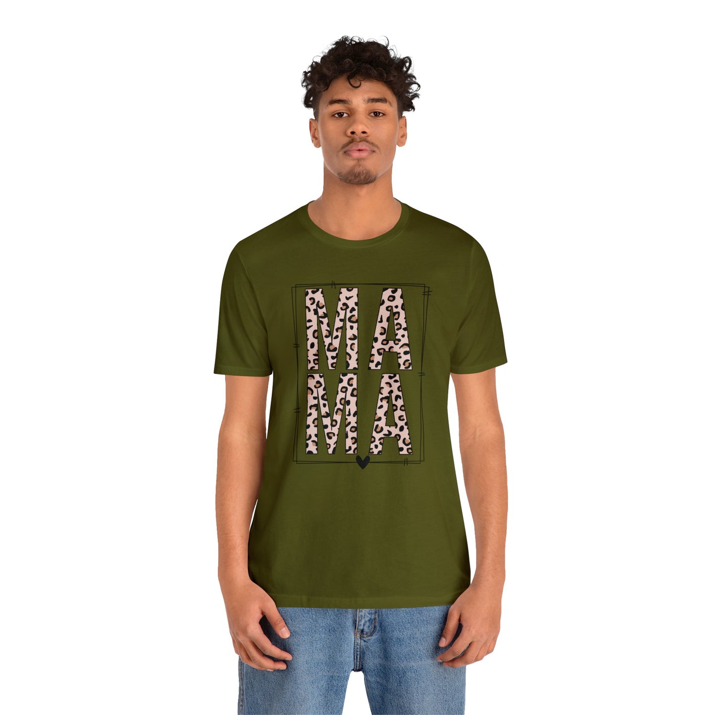 MAMA Leopard print short sleeve tshirt