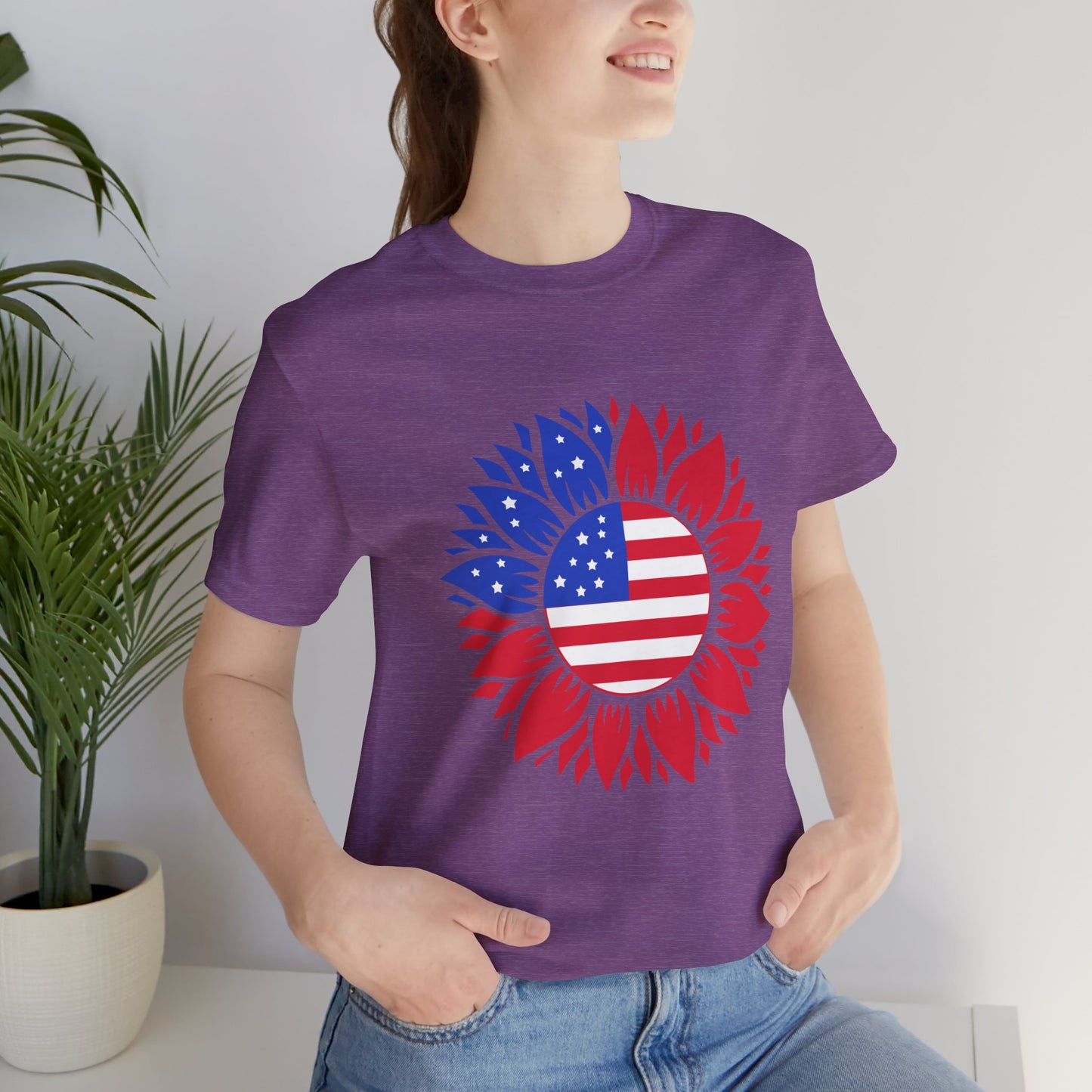 American Sunflower Jersey Short Sleeve Tee