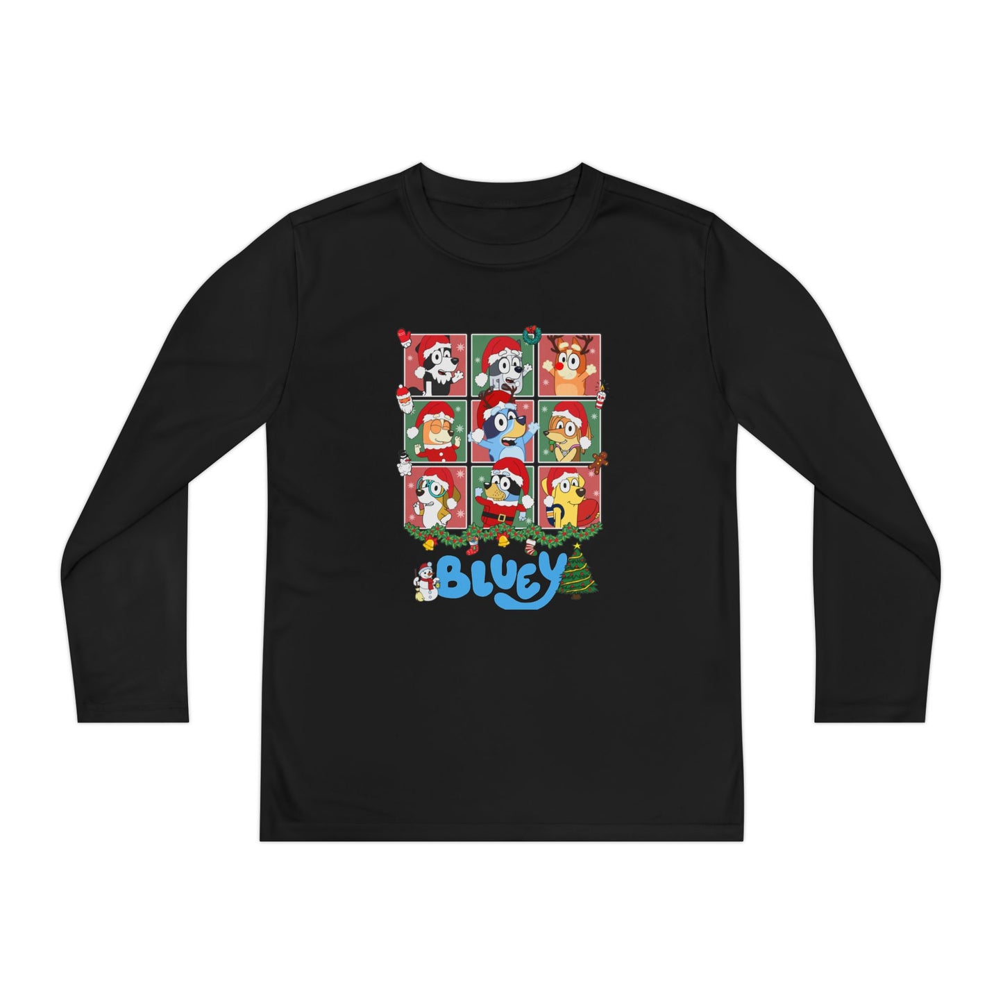 Christmas Polaroids Youth Long Sleeve Competitor Tee