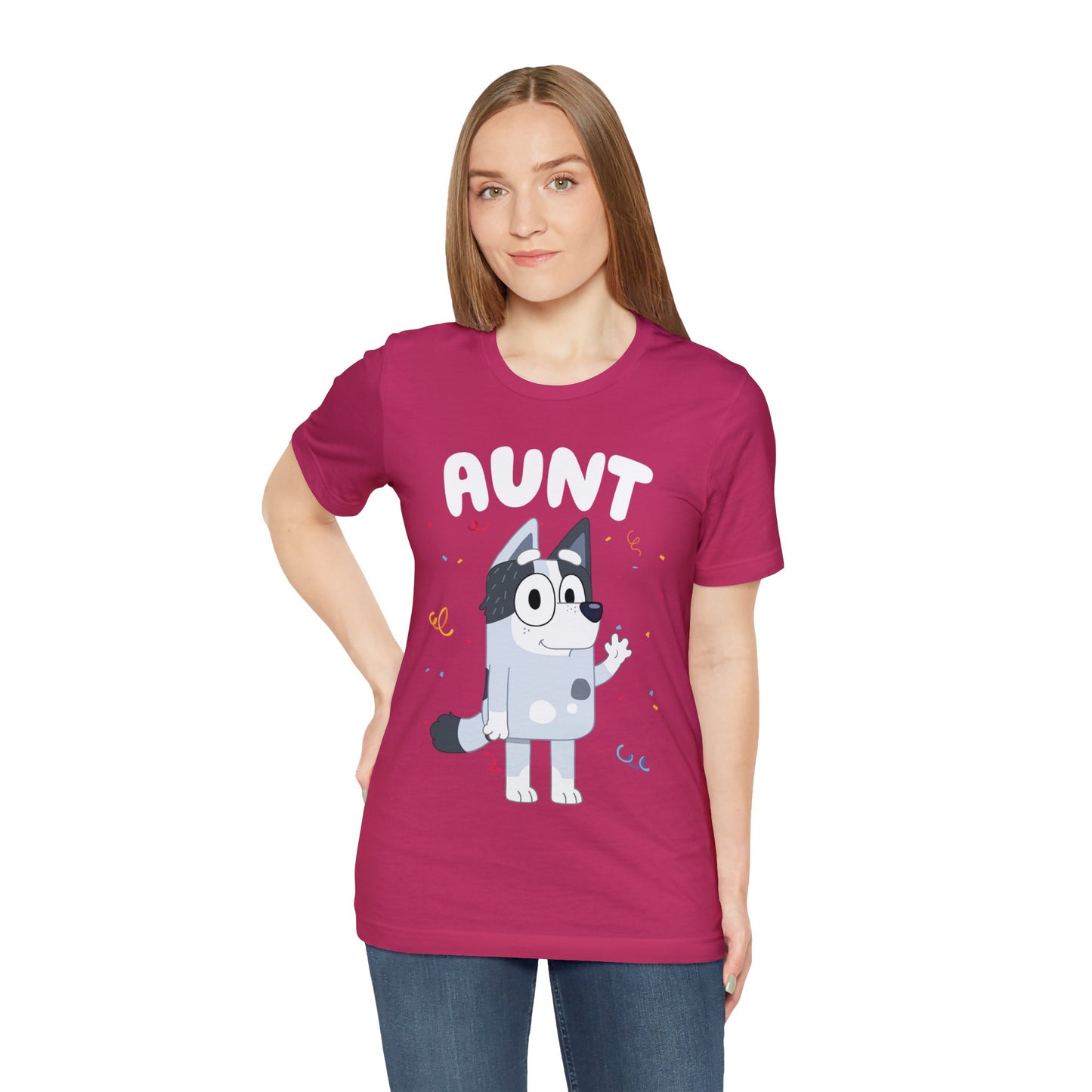 Aunt Bluey Birthday short sleeve Tshirt
