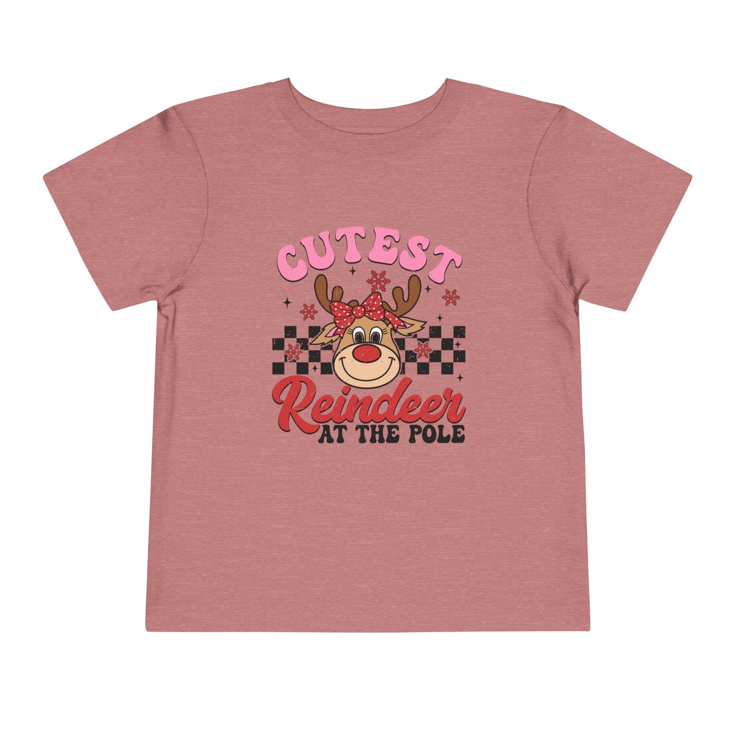 Coolest Reindeer at the Pole Toddler Short Sleeve Tee