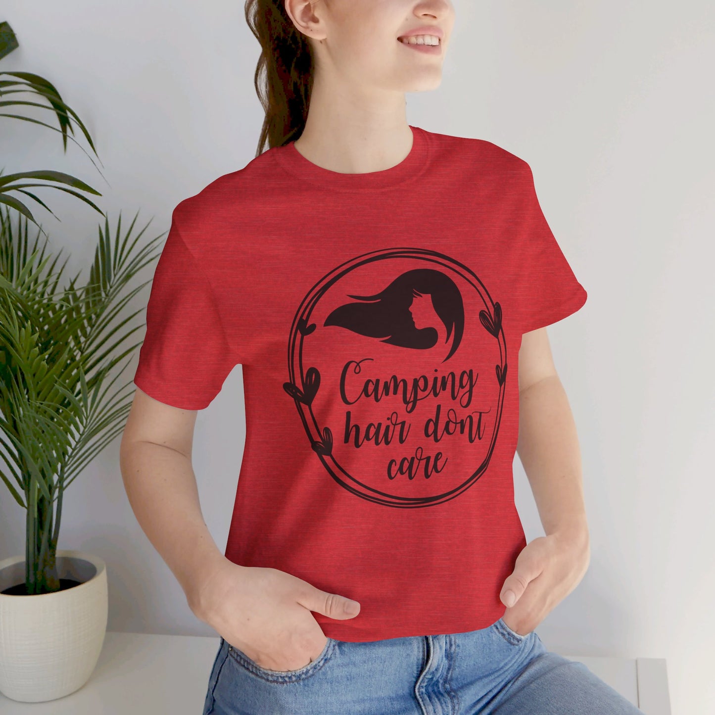 Camping Hair Dont Care Short Sleeve Tshirt