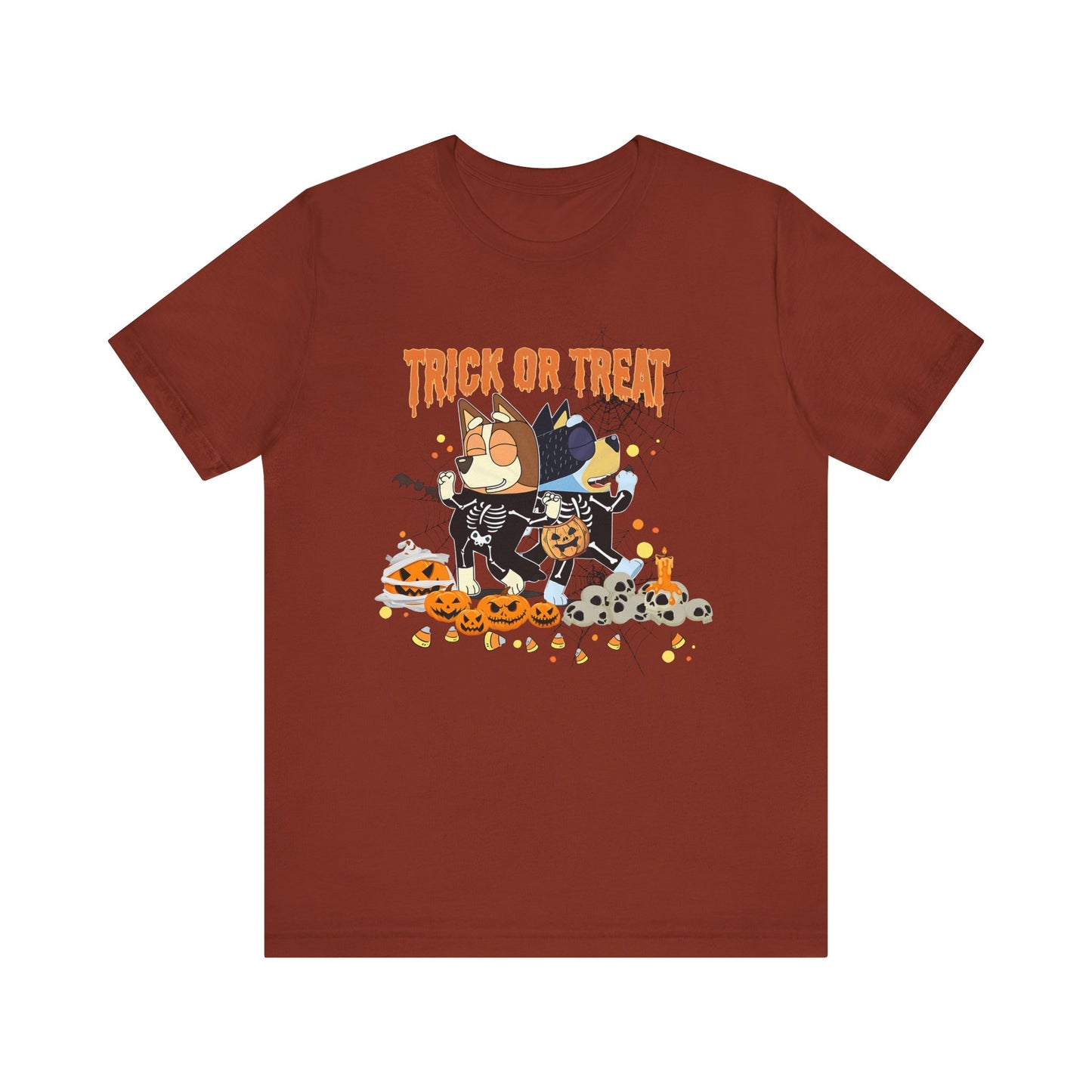 Trick or Treat with Chili and Bandit Jersey Short Sleeve Tee