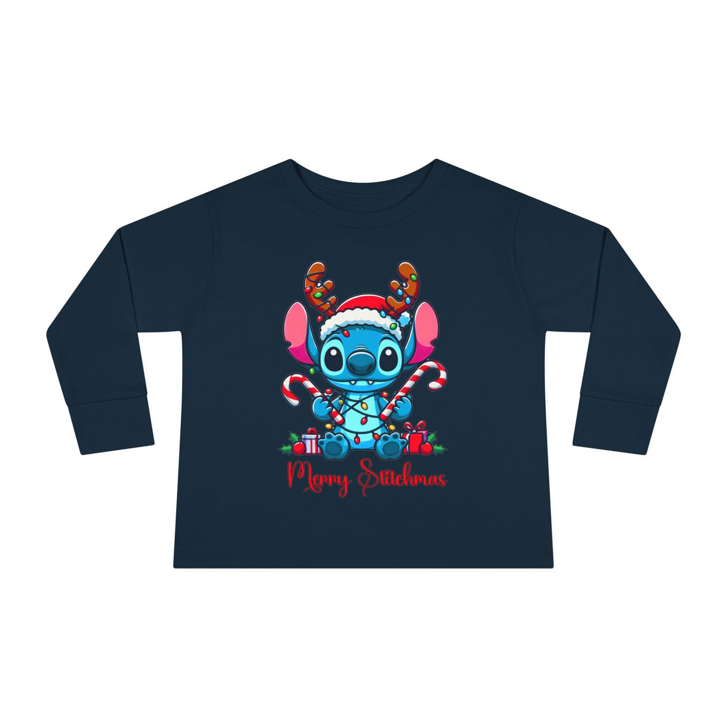 Merry Stitchmas Toddler Long Sleeve Tee