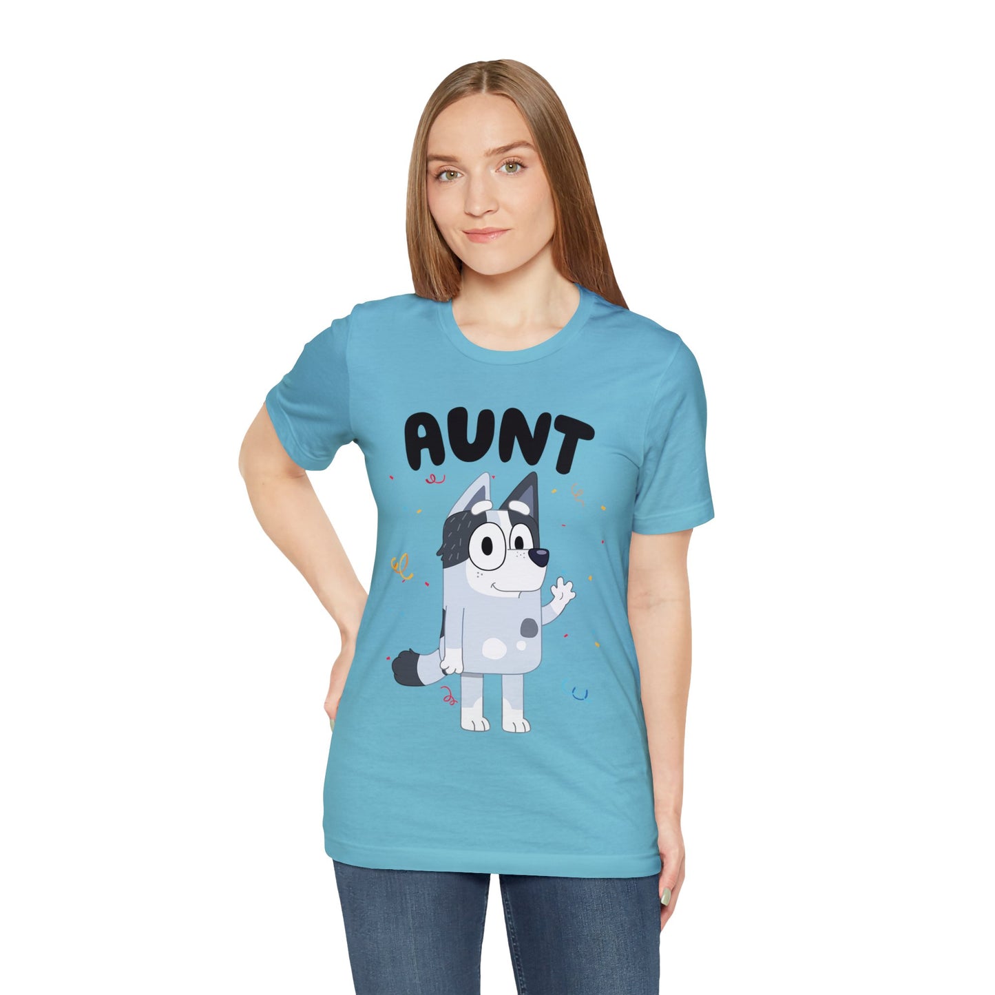 Aunt Bluey Birthday short sleeve Tshirt