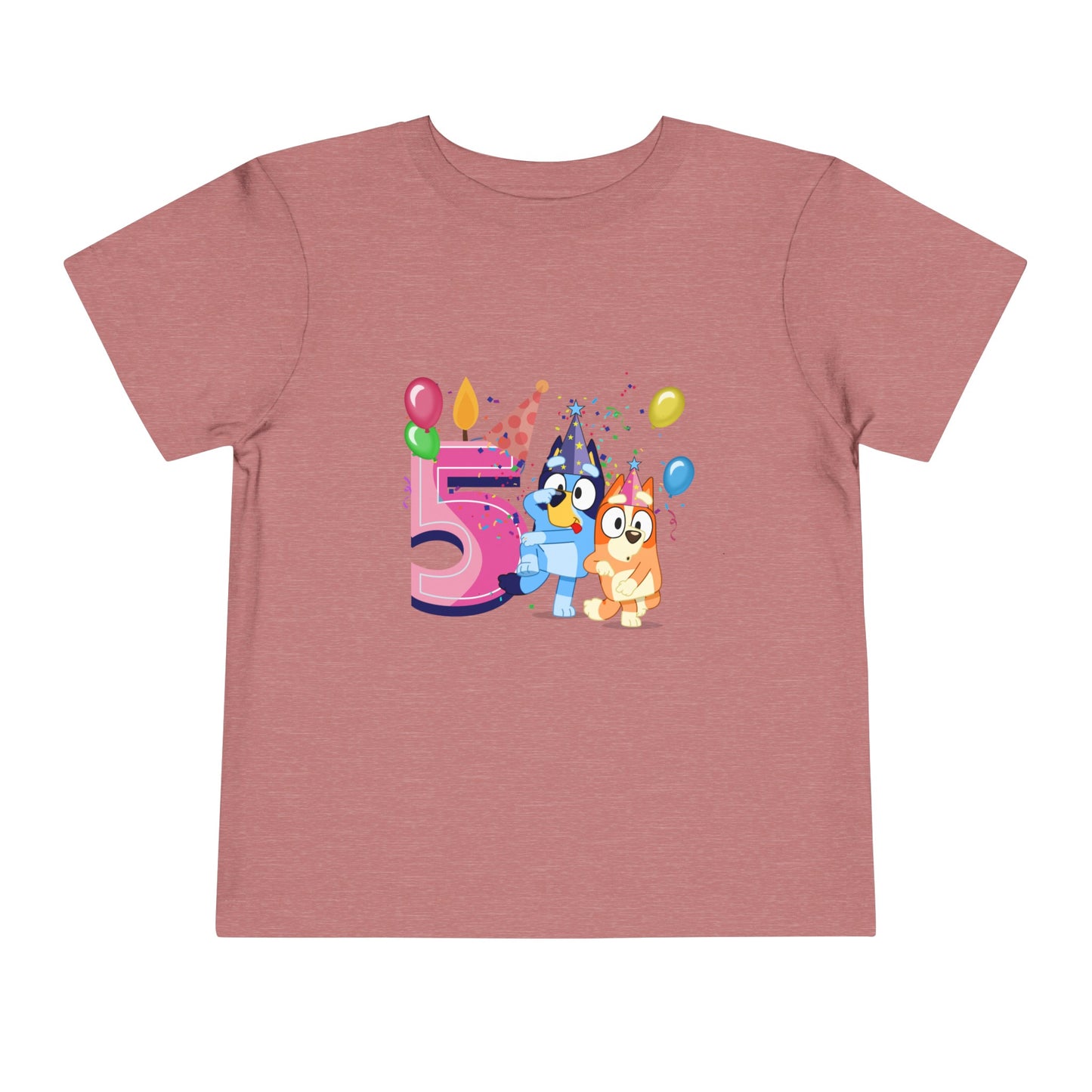 5th Birthday Toddler Short Sleeve Tee