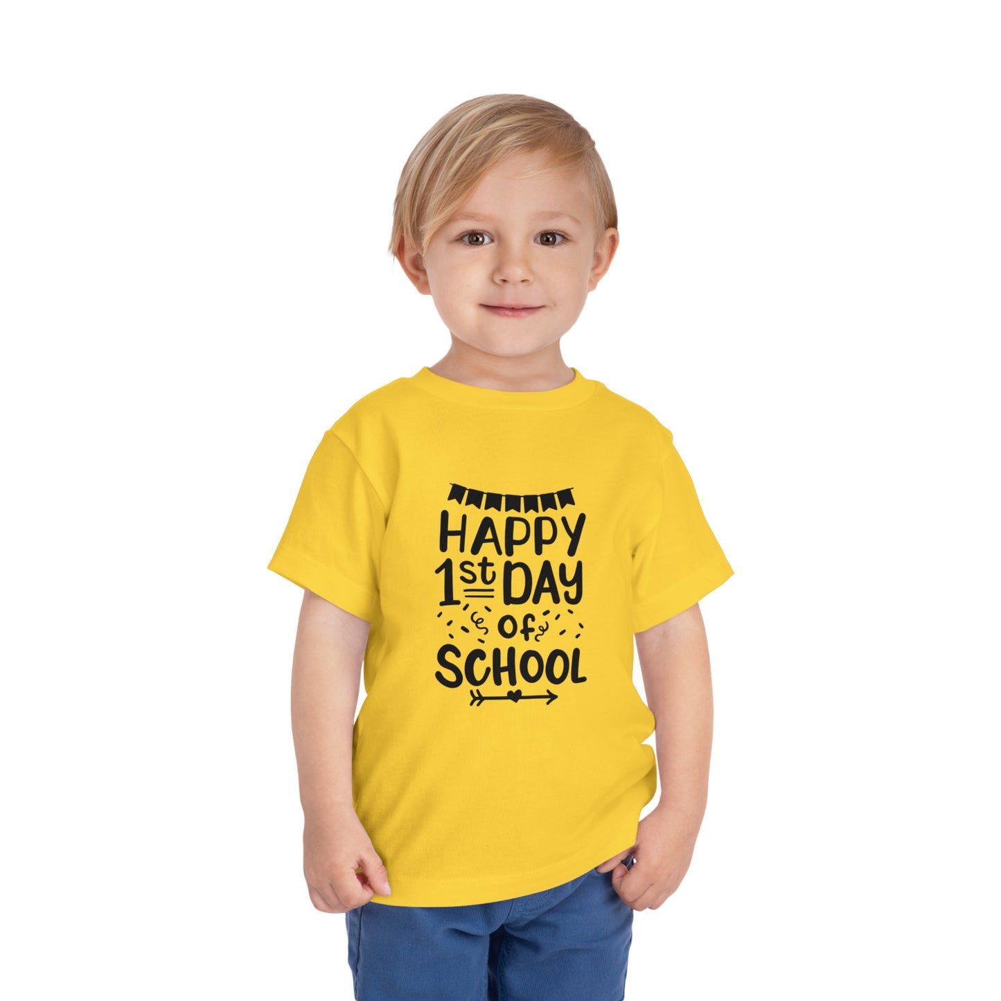 Happy 1st Day of School Toddler Short Sleeve Tee