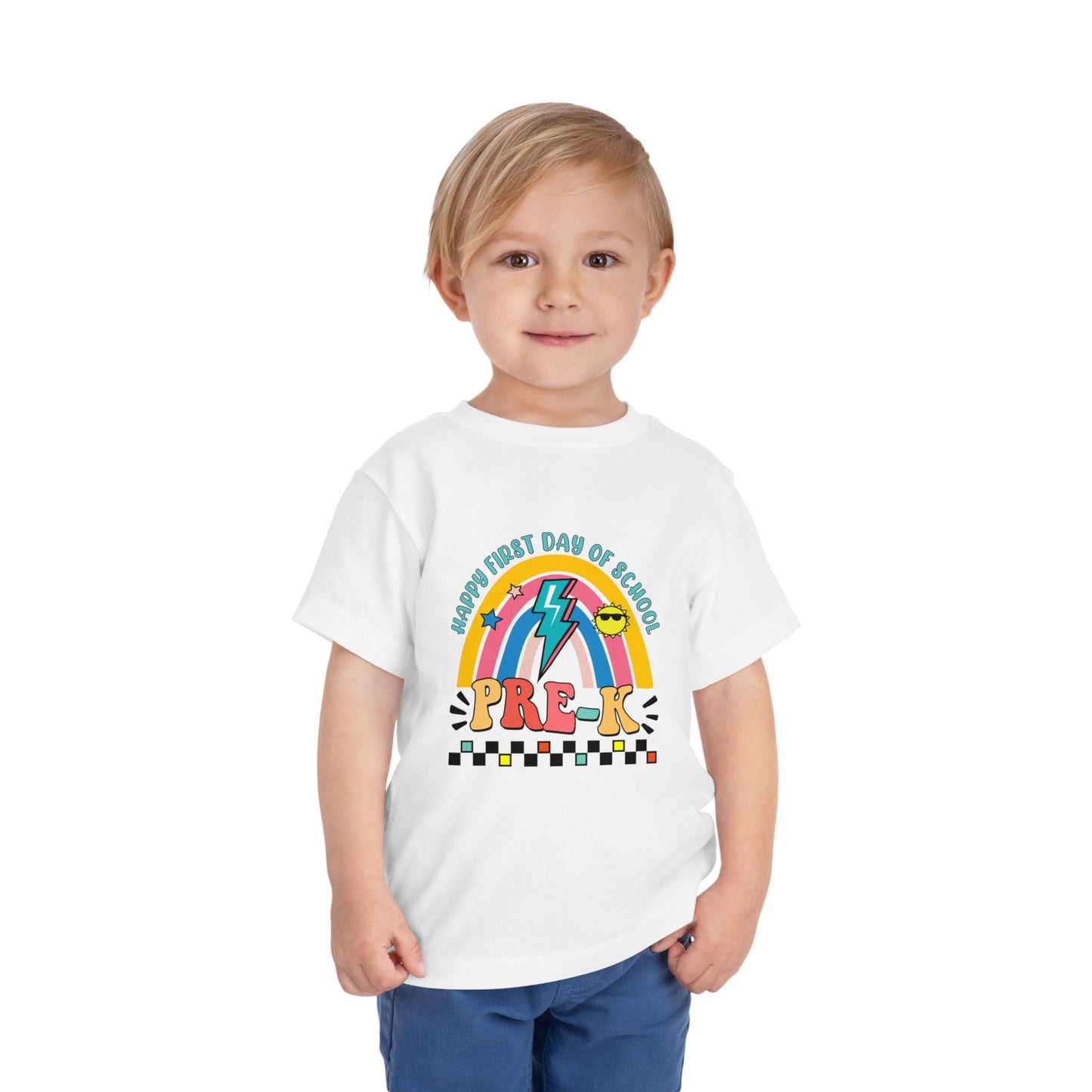 Happy First Day of School - Pre-K Toddler Short Sleeve Tee