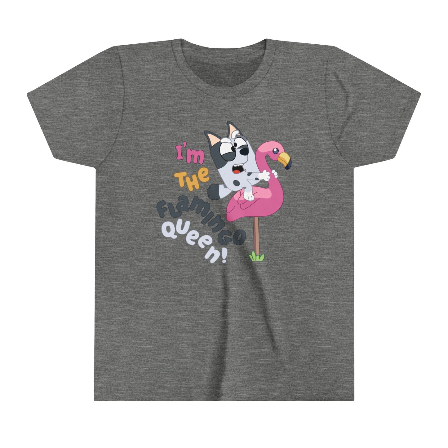 I'n the Flamingo Queen Youth Short Sleeve Tshirt
